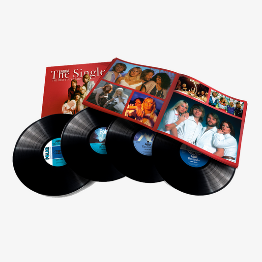 ABBA – The Singles: The First Fifty Years [4LP] cover artwork