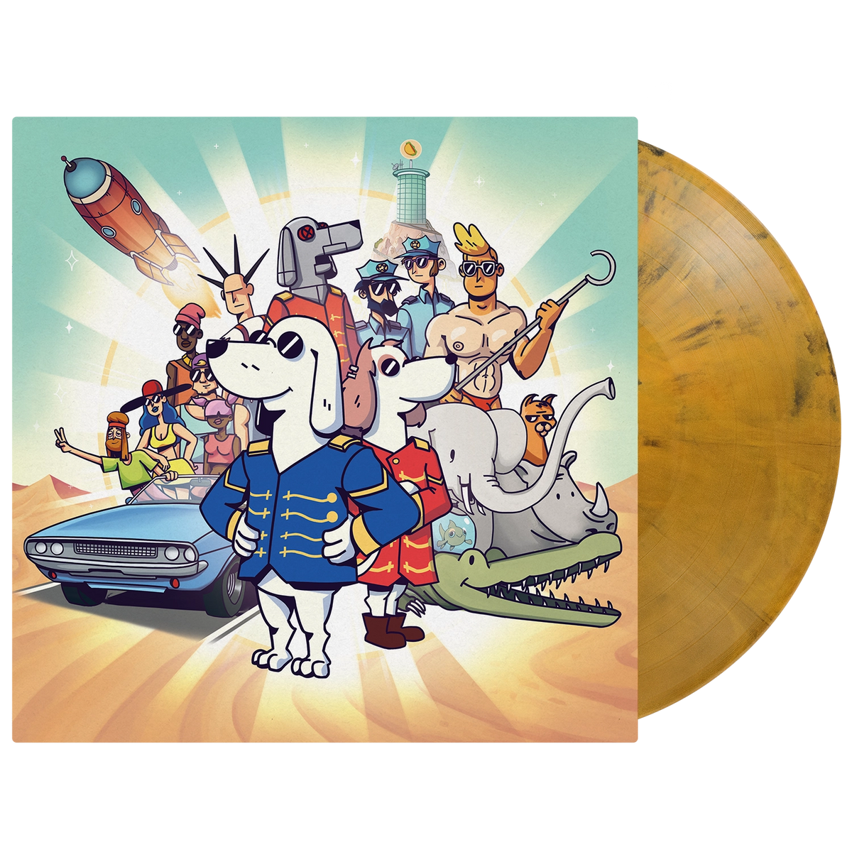Bakermat - The Ringmaster [Yellow, Black & Red Marbled 180g Vinyl LP] cover artwork