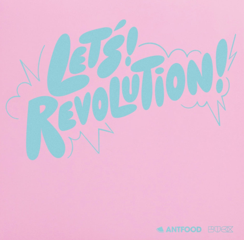 Antfood – Let's! Revolution! (Soundtrack) [Translucent Blue Vinyl LP] release artwork