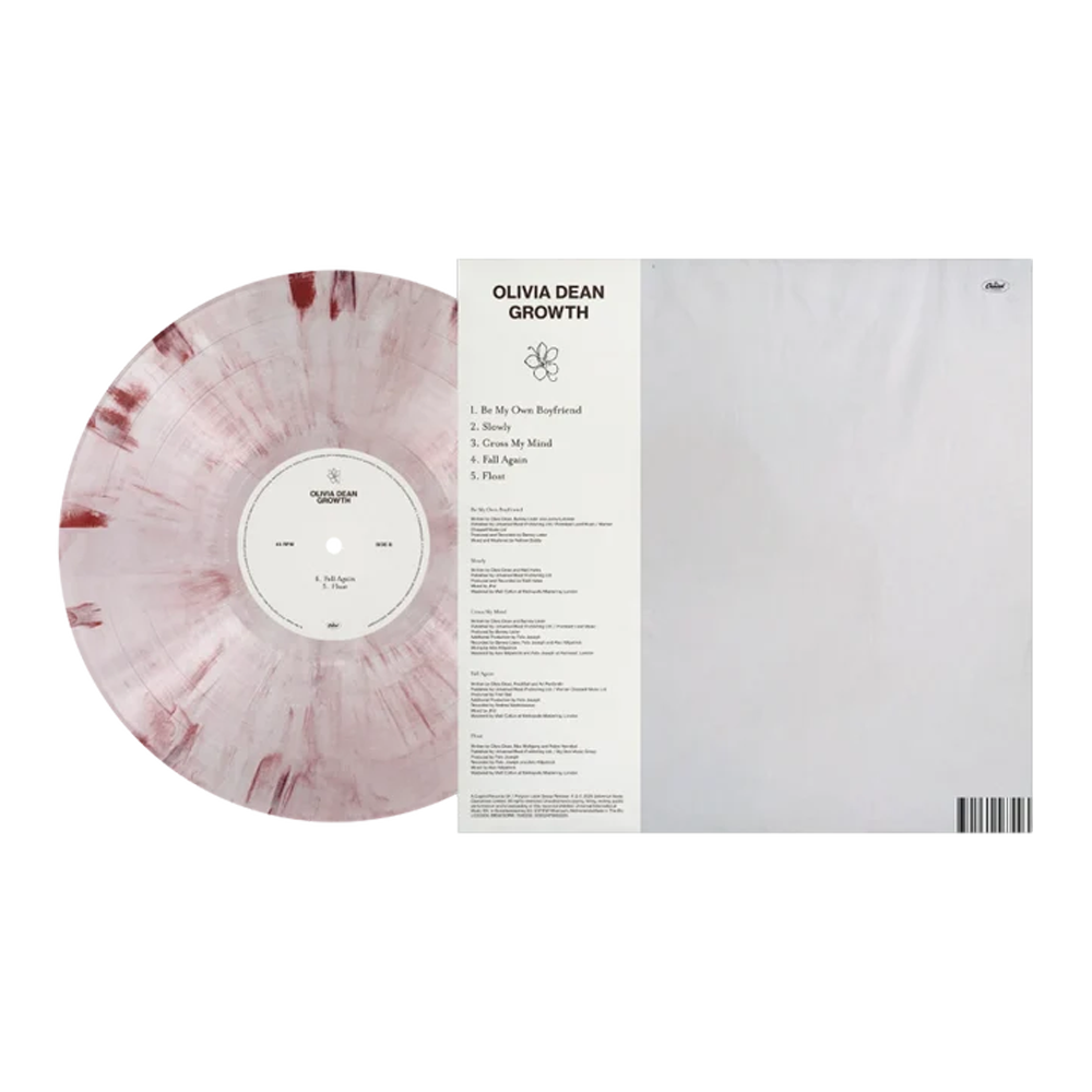 Olivia Dean Growth Pink Marble vinyl detail 2