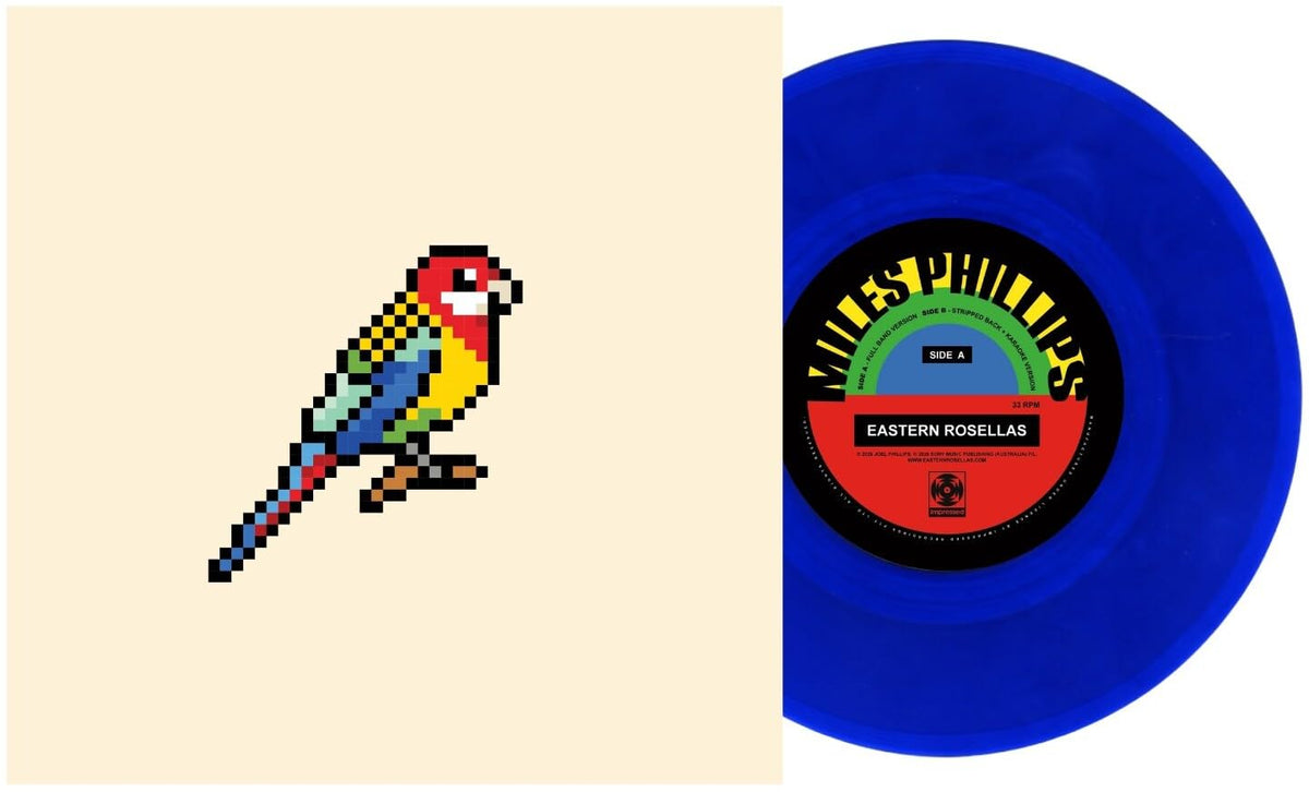 Miles Phillips - Eastern Rosellas [Blue Vinyl 7"] cover artwork