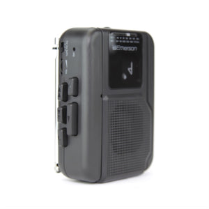 Emerson EPC-1001 portable cassette player with Bluetooth, black