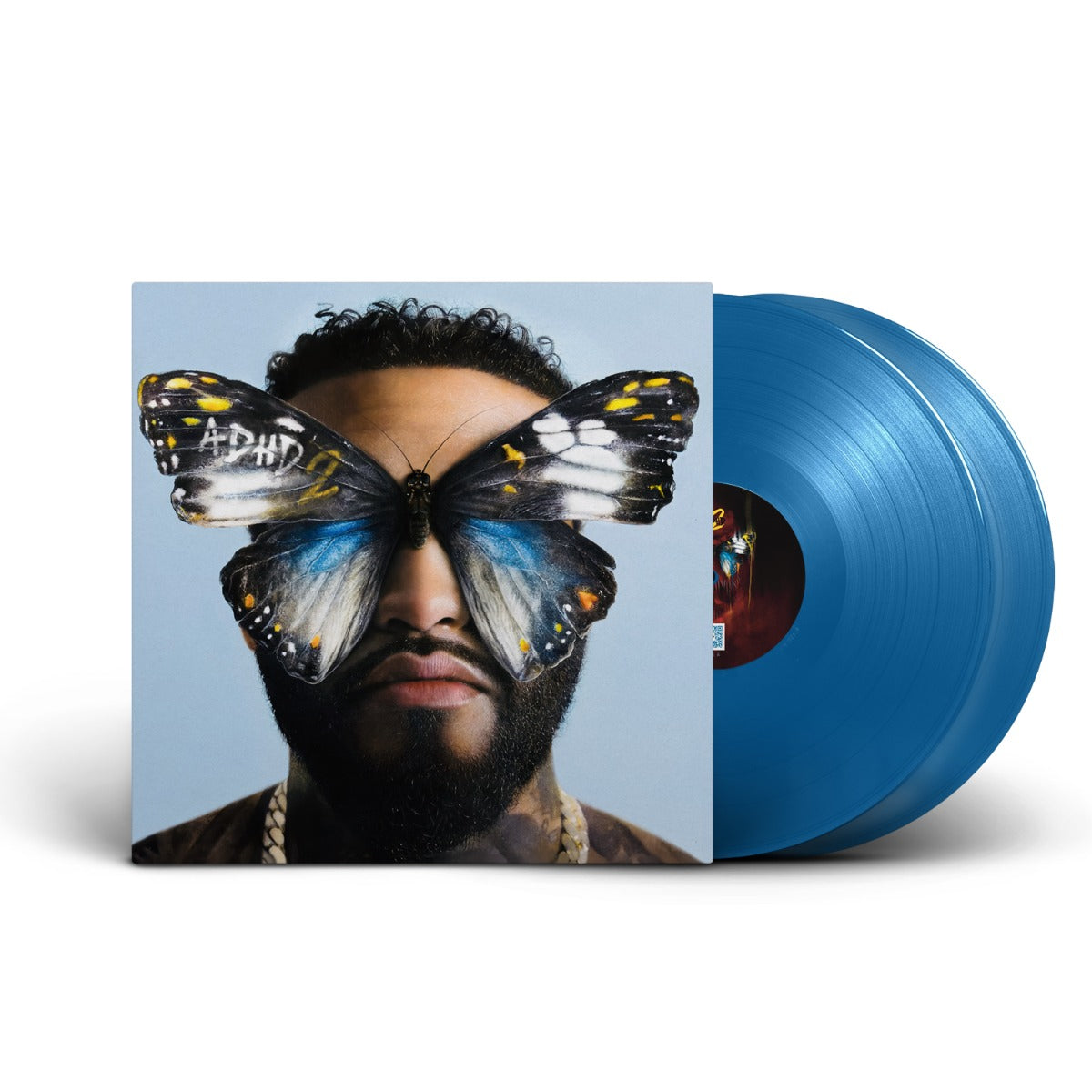 Joyner Lucas - ADHD 2 [2LP Sapphire Blue Vinyl] - album cover and blue vinyl