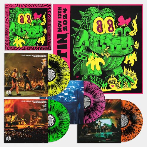 King Gizzard Live In Austin 24 [4LP Neon Splatter Vinyl Box Set]