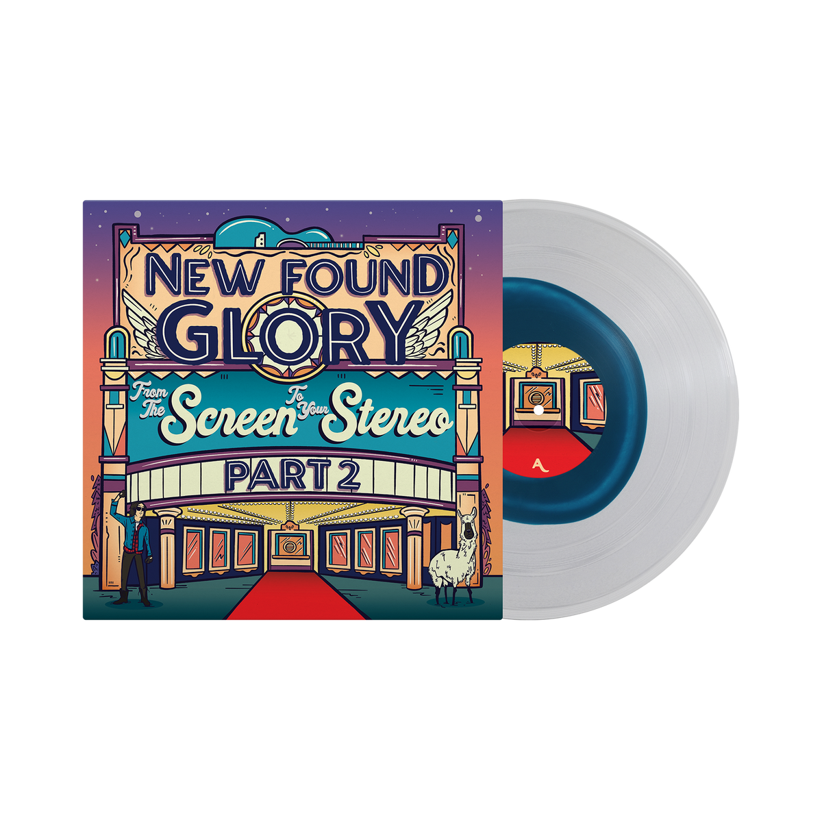 New Found Glory - From The Screen To Your Stereo 2 [Clear & Blue Vinyl] - album cover and vinyl