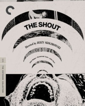 The Shout 1978 Criterion Collection Blu-ray cover art, directed by Jerzy Skolimowski