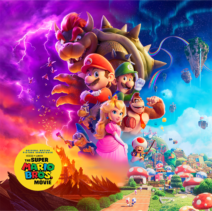 Brian Tyler – The Super Mario Bros. Movie (Original Soundtrack) [2LP Red & Green Vinyl] cover artwork