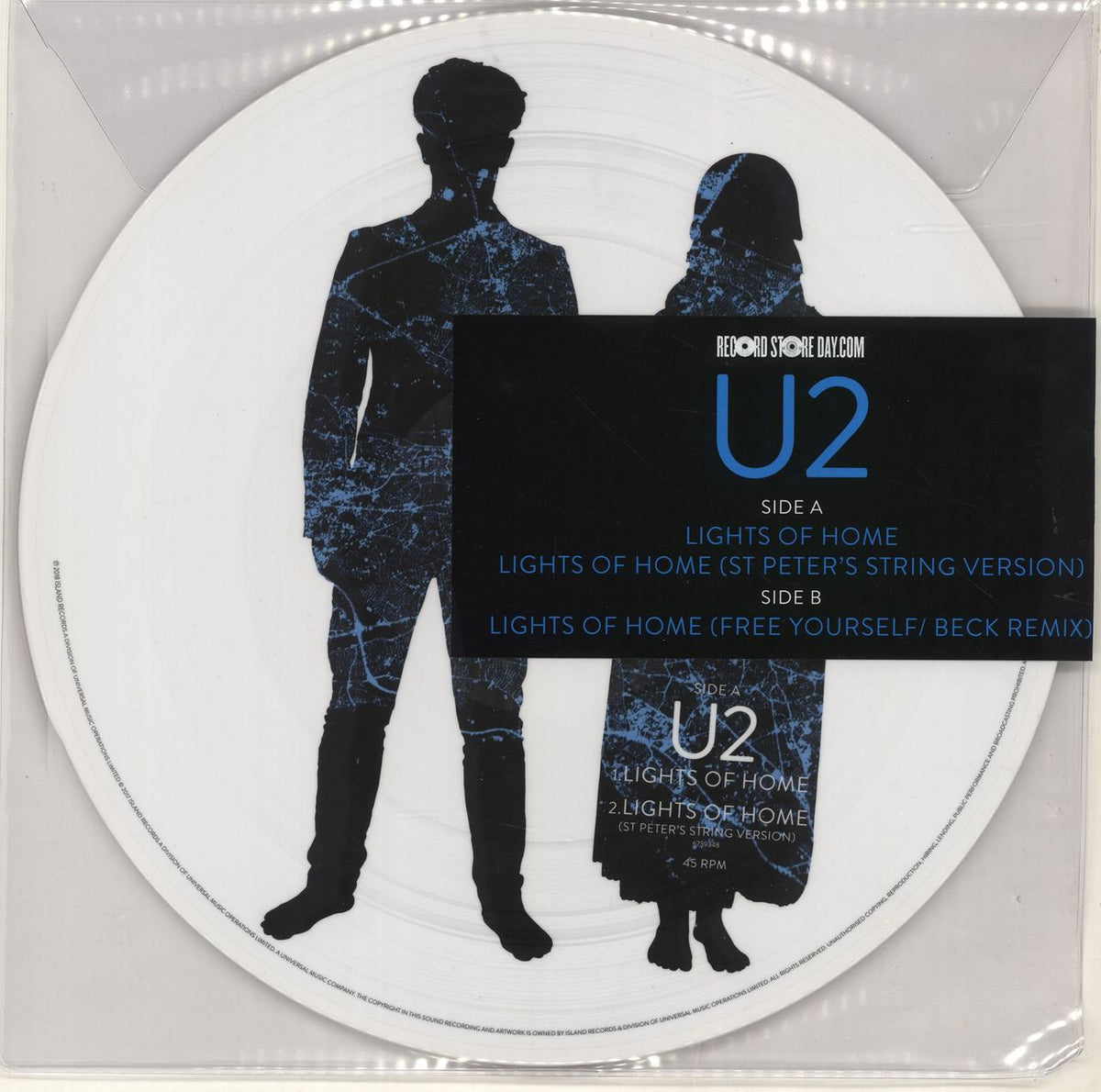 U2 — Lights of Home [Picture Disc 12"] — record and packaging