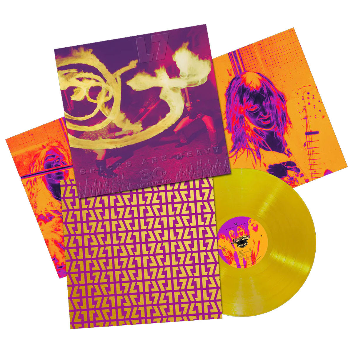 L7 - Bricks Are Heavy (Deluxe) [Gold Vinyl] – Drowned World Records