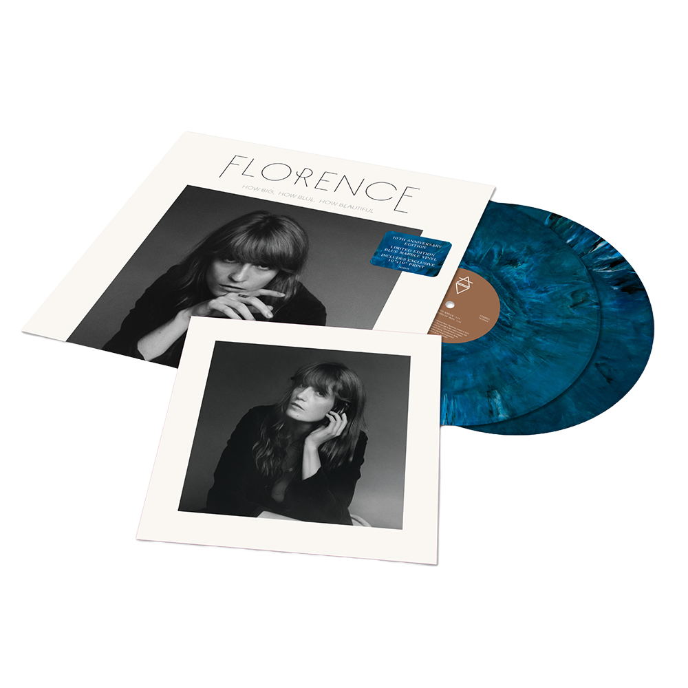 Florence + The Machine - How Big How Blue How Beautiful [2LP Blue Marble Vinyl 10th Anniversary Edition + Print]