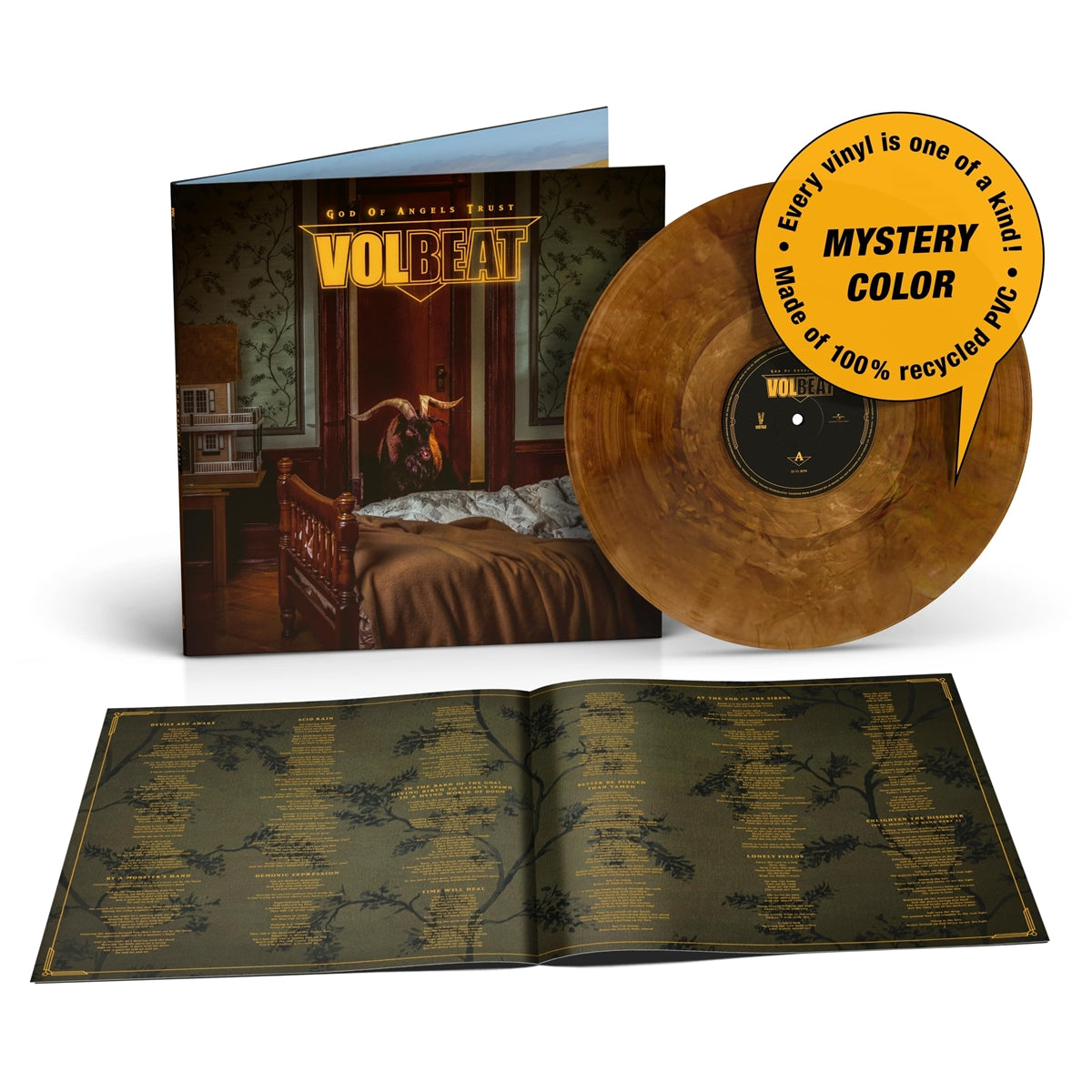 Volbeat — God of Angels Trust [Mystery Color Recycled Vinyl] — product artwork
