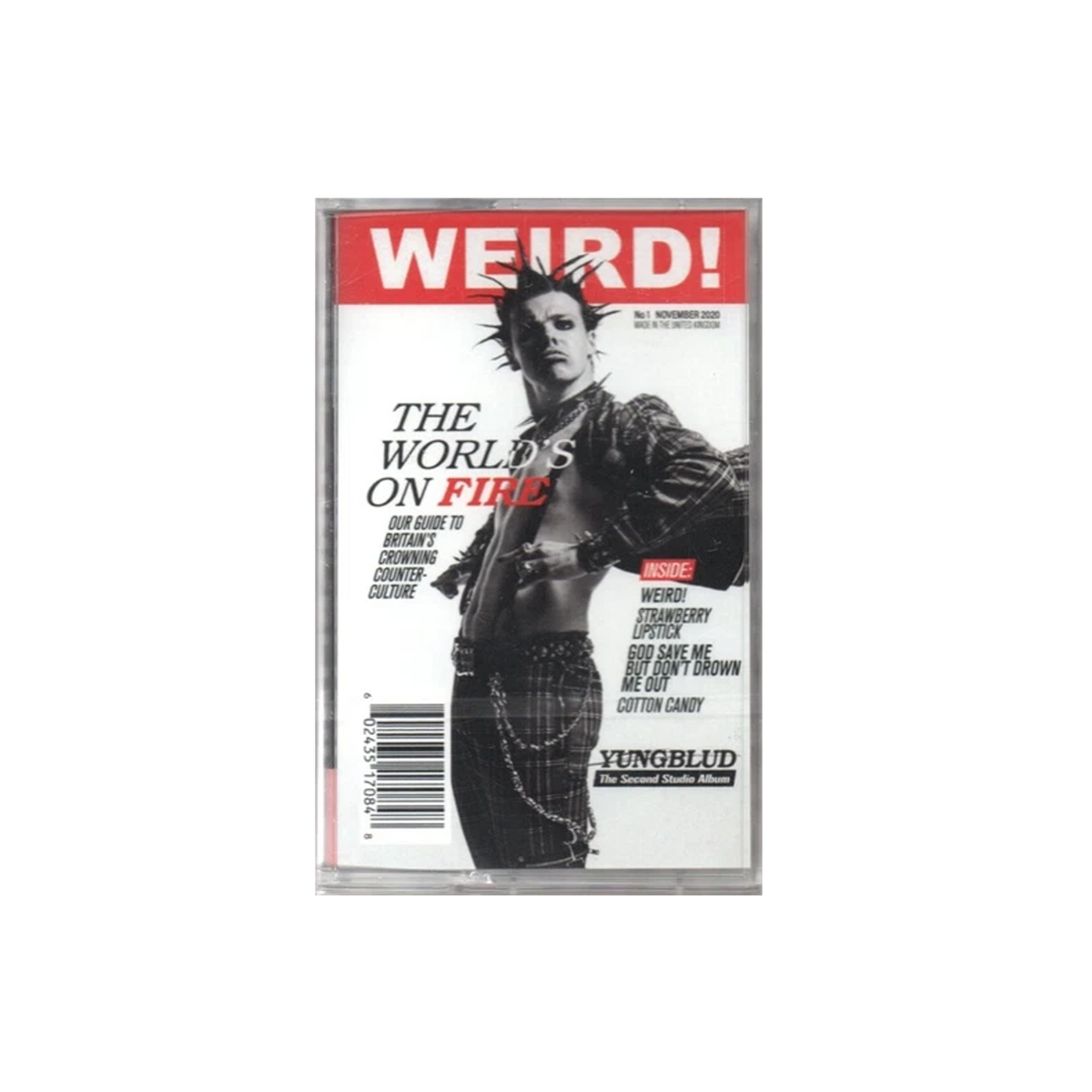 Yungblud — Weird! [World's on Fire Cassette] — cover and edition packaging