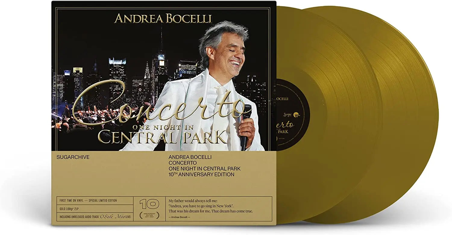 Andrea Bocelli - Concerto: One Night In Central Park - 10th Anniversary [Gold, Vinyl 2LP]