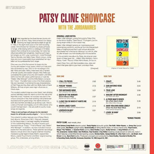 Patsy Cline - Showcase [180 Gram Colored Vinyl With Bonus Tracks Import]