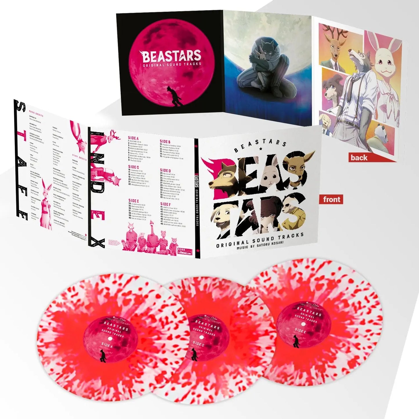 Satoru Kosaki - Beastars: Season 1 OST (Soundtrack) [Transparent Crystal With Red Splatter Vinyl LP]